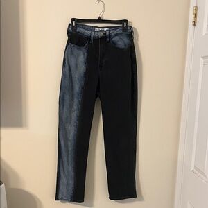 Hollister Men's Black and Blue Straight Jeans